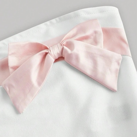 RARE silk bow tube top crop top - Picture 3 of 4